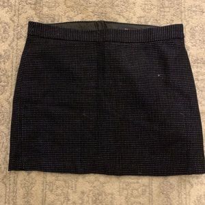 Blue and black mini skirt